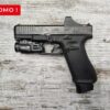 Screenshot_20251101_125516_Instagram PROMO 1'665.00-CHF €❌ 1'499.00 CHF €✅ GLOCK Mod. 45 MOS FS Génération 5 . OT. 4 - l48% Calibre: 919 ( 9mm PARA) Chargeur 17 coups Canon Match GMB 4 > (10,2 cm) Culasse et canon en acier avec traitement de surface anticorrosion nDLC Préparé pour accepter la plupart des micro-viseurs électroniques actuels. Compatible avec les micro-viseurs Docter, Meopta, Insight, Trijicon, C-More, et Leupold (liste non exhaustive qui sera complétée ultérieurement) Plaque de finition pour recouvrir la découpe MOS si un viseur n'est pas monté immédiatement Carcasse en polymère FS = Front Serrations = stries de préhension à l'avant de la culasse Rail picatinny universel sous le canon Optique Holosun SCS Lampe Streamlight TLR-7 Livré dans une mallette ABS GLOCK avec 2 dos de poignée, 2 chargeurs, clé Torx TX10, 1 plaque adaptatrice MOS (N°2 Holosun-Trijicon) et kit de nettoyage