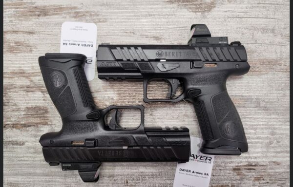 Screenshot_20251101_143201_Instagram PROMO 1'898.00-CHF € ❌ 1'515.00 CHF € ✅ Pistolet semi automatique BERETTA + Burris FastFire 4 Mod. APX A Full Size Arme de poing catégorie B 1 Calibre: 9x19 Chargeur 17 coups Canon 4.25 > (10,8 cm) Carcasse: Technopolymère renforcée fibre de verre Culasse avec système RDO pour la fixation d'un point rouge Plaquette RDO Docter Point rouge Burris FastFire 4 Fonctionnement en simple et double action. Rail picatinny universel sous le canon Indicateur de chambre Vendu avec : Kit de nettoyage complet, sac de tir Messenger Beretta, une paire de protection auditive Peltor 3M, une paire de lunette de protection et 1'000 cartouches de 9x19.